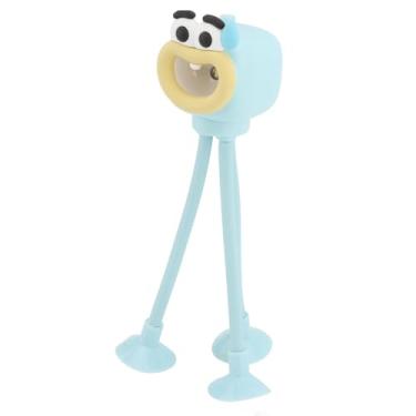 Imagem de aqxreight Luz Noturna de Mesa Polvo Engraçado Forma Flexível Ventosa Abajur para Quarto Banheiro Sala de Estar Bege Posou Inúmeras Latas Penduradas de Cabeça Design a Experiência de Luz um (Azul)