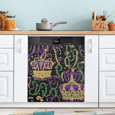 Imagem de ATTX Capa magnética para lava-louças Mardi Gras | Adesivo decorativo de eletrodomésticos de 58 x 66 cm para armários domésticos e eletrodomésticos (37)