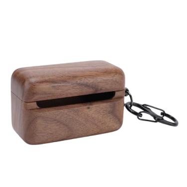 Imagem de Generic Capa Protetora para Fone de Ouvido, Capa Protetora de Madeira de Nogueira Artesanal Com Forro de Microfibra Macio para Fone de Ouvido