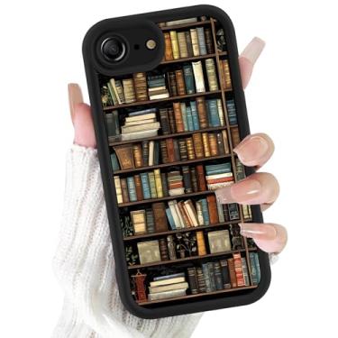 Imagem de Vulfwela Capa de telefone com estante para iPhone 16e preta vintage estilo estante 6,1 polegadas, linda estética outono padrão estampado design feminino capa feminina à prova de choque macio fino TPU