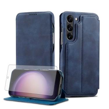 Imagem de Asuwish Capa de celular para Samsung Galaxy S23 5G carteira celular com protetor de tela de vidro temperado e suporte de couro PU flip acessórios para cartão S 23 23S GS23 G5 SM-S911U 6,1 polegadas