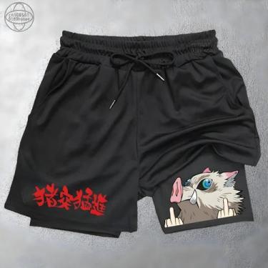 Imagem de Bermuda Esportiva Masculina Estampada Moderna Para Corrida E Fitness, 