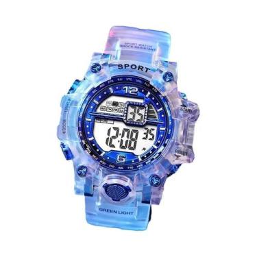 Imagem de Relógio Digital Esportivo Luxuoso Unissex YIKAZE Design Transparente E