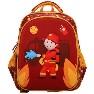 Imagem de Mochila Infantil Creche Passeio Bombeiro Mirim 3D - Yins
