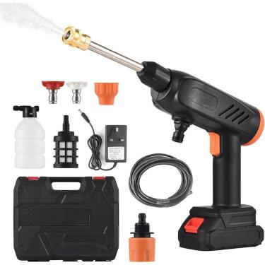 Imagem de Lavadora De Alta Pressão 21v Sem Fio Portátil Multifuncional P- Carros, Pátio E Ar-condicionado