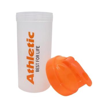 Imagem de Coqueteleira Athletic 700 ml Shaker Antivazamento Livre de BPA com Marcação de Medidas Cor Laranja-Unissex