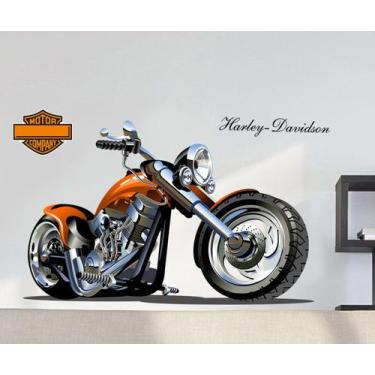 Imagem de Adesivos de parede vintage para motocicletas, decoração de garagem, 37