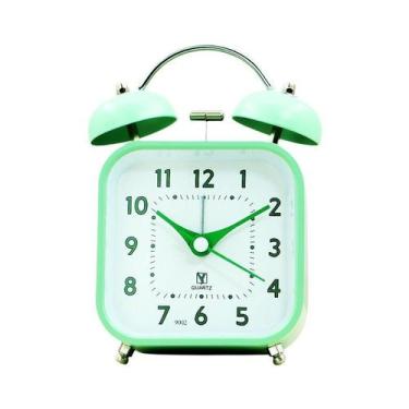 Imagem de Despertador Minimalista de Metal Quadrado com Som Alto 180g - yiweisai