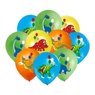Imagem de Balões de látex de 12 polegadas com tema de dinossauro T-Rex e Dino (2