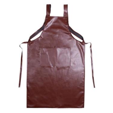 Imagem de Avental moderno em couro PU impermeável e resistente a óleo - yiweisai