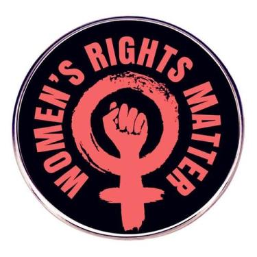 Imagem de Brooch Pins Women's Rights Matter, liga redonda, esmaltada, blusa - Yi
