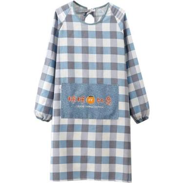 Imagem de Avental de manga comprida de estilo japonês para mulheres de poliéster