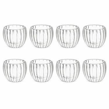 Imagem de Conjunto 8 Copos Café 90ml Pequeno Vidro Transparente Moderno Decorati