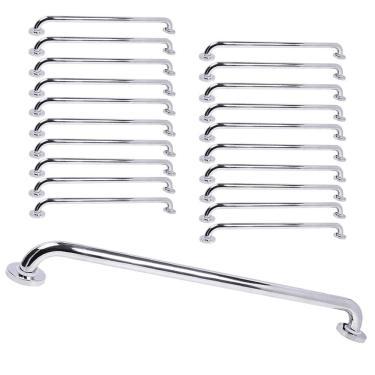 Imagem de Alça de Apoio Corrimao 80cm Kit 20 Uni Acessibilidade Idoso Cadeirante Deficiente Box Banheiro Barra Corredor Segurança