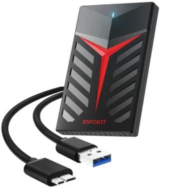 Imagem de Case Gaveta HD SSD Externo 2.5 Pol Sata 3 USB 3.0 Velocidade 5.0 Gbps Suporta Até 3TB