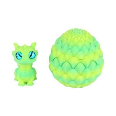 Imagem de Conjunto De Ovos De Dinossauro Impressos Em 3D Multicoloridos Com Tamp