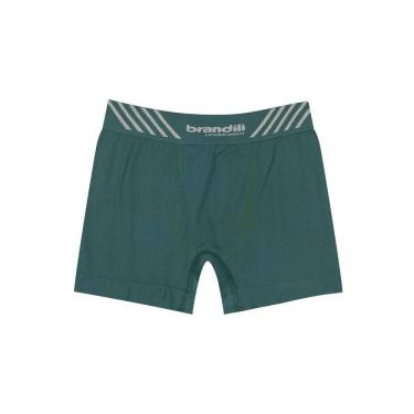 Imagem de Cueca boxer infantil menino em poliamida Brandili Verde