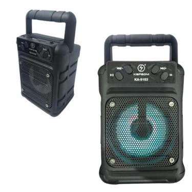 Imagem de Caixinha De Som Bluetooth LED RGB Alta Qualidade 10W Suporte Celular K