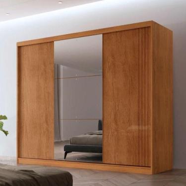 Imagem de Guarda Roupa Casal Connor 3 Portas E 4 Gavetas 6 Prateleiras Naturalle