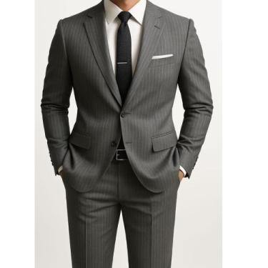 Imagem de Terno Masculino Principe Gales Alto Padrão - Fressart, Grafite riscado