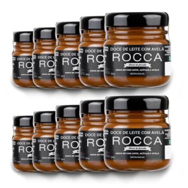 Imagem de Doce de Leite Rocca com Avelã Kit 10 Potes de 50g