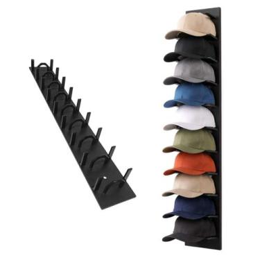 Imagem de Suporte Organizador Bone Chapeu Gancho Parede Porta Armario Closet Ent