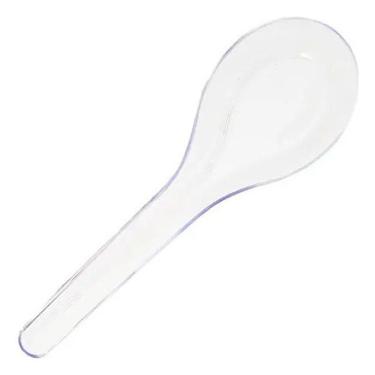 Imagem de Colher Descartável Indiana Plastilania 200 Unidades em Plástico para Refeições Branco Cristal Marrom Preto