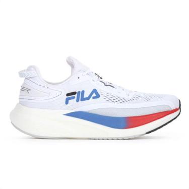 Imagem de Tênis Fila Racer T2 Xtreme Branco Azul e Vermelho - Masculino, 39, Bra