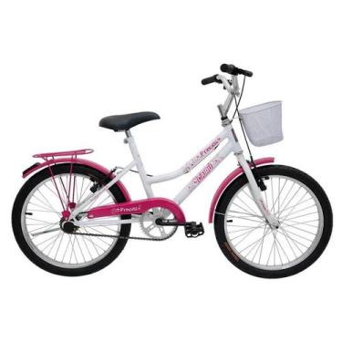 Imagem de Bicicleta cairu princess - aro 20, Branco, Pink, UNI