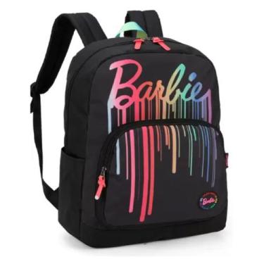Imagem de Mochila Bolsa Universitária de Costas Barbie Preto Luxcel