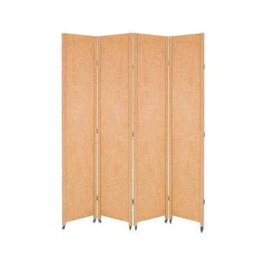 Imagem de 4 Biombo Slim Sanfonado Com Rodinhas E Dobradiças Mdf Cru Folha Painel