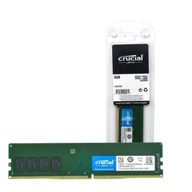 Imagem de Memória RAM Desktop Crucial Basics 8GB (1x8GB) DDR4 2666MHz, UDIMM, 28