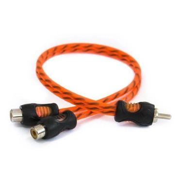 Imagem de Cabo Y Coaxial 2RCA/1FRCA Flexível Laranja Som Automotivo - Galtecom