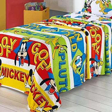 Imagem de Manta Infantil Solteiro 1,50m X 2,20m Personagens Da Disney - Mickey Amigos