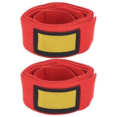 Imagem de Envoltórios elásticos para as mãos de boxe, envoltórios de boxe respiráveis ​​para a pele, absorventes de suor para treinamento de boxe(vermelho)