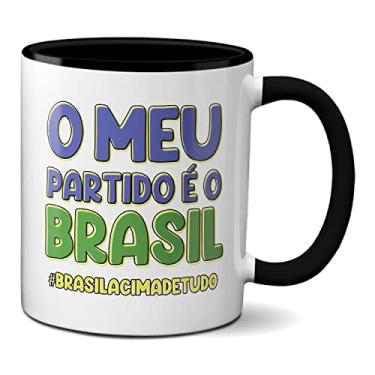 Imagem de Caneca Brasil Acima De Tudo O Meu Partido É O Brasil (Preta)