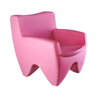 Imagem de Poltrona Decorativa Cadeira Plástico Joker Freso Rosa Bebê