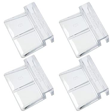 Imagem de MEETOOT 4 peças de suporte de aquário de peixes de 5 mm acrílico ferramentas de suporte de tanque de peixes transparente para aquário capa de vidro suporte de clipe