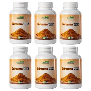 Imagem de Cúrcuma Pura 6 Potes 720 Cápsulas Gelatina De 600mg (720)