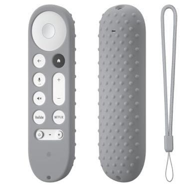 Imagem de Capa de silicone para Google TV Streamer 4K Google TV (4K) Voice Remote 2024 Capa de silicone antiderrapante (cinza)