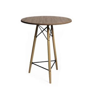 Imagem de Mesa Eames Eiffel Bistrô de Madeira 60cm Amêndoa - CASA PRIME