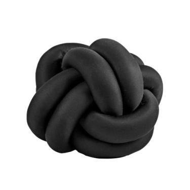 Imagem de Almofada de Nó Decorativa Preto Avulsa - DOURADOS ENXOVAIS