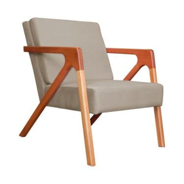 Imagem de Poltrona Luxo Monalisa Suede Cores - DS Estofados, Capuccino