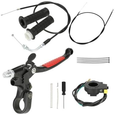 Imagem de CILOYU Conjunto de alavanca de embreagem de cabo de aceleração de bicicleta motorizada compatível com motor de 2 tempos 80cc 100cc 66cc 49cc 50cc motor a gás peças de bicicleta motorizada com guidão