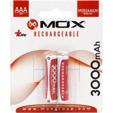 Imagem de Pilha Mox AAA Recarregavel 3000MAH MOB2AAA30 (2 Unidades)
