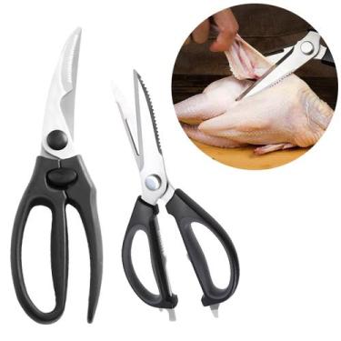 Imagem de Tesouras De Cozinha Culinária Abridor Corta Desossa Aço Inox - shop mi