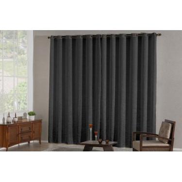 Imagem de Cortina cetim sala e quarto 6,00 x 2,70 - SAFIRA ENXOVAIS, Preto
