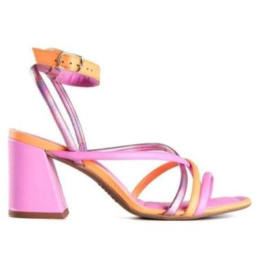 Imagem de Sandália Feminina Dakota Salto Bloco Metalizado Tendência Moda Confort