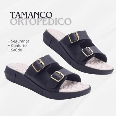 Imagem de Sandália ortopédica feminina chinelo massageador tamanho 34 ao 40 - Un