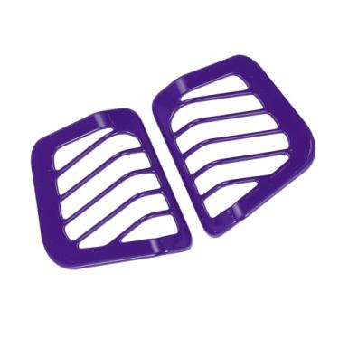 Imagem de REPAIROCK 1 conjunto de acabamento de tampa de saída CA para saída de ar do painel lateral para Jeep Wrangler JL JLU 2018-2024 guarnições de tampa de ventilação de ar condicionado ABS roxo